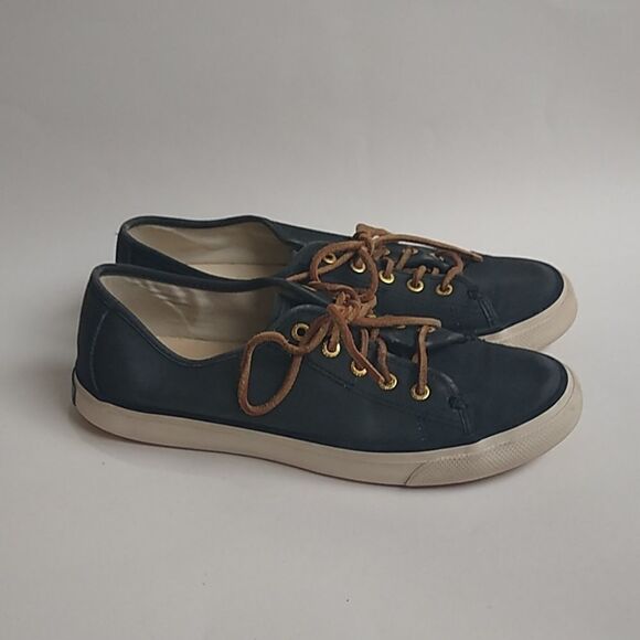 Sperry navy canvas sneakers size 7 1/2 - Picture 2 of 8